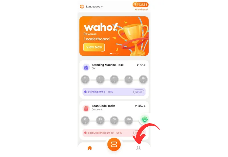 add a bank account on Waho Pro